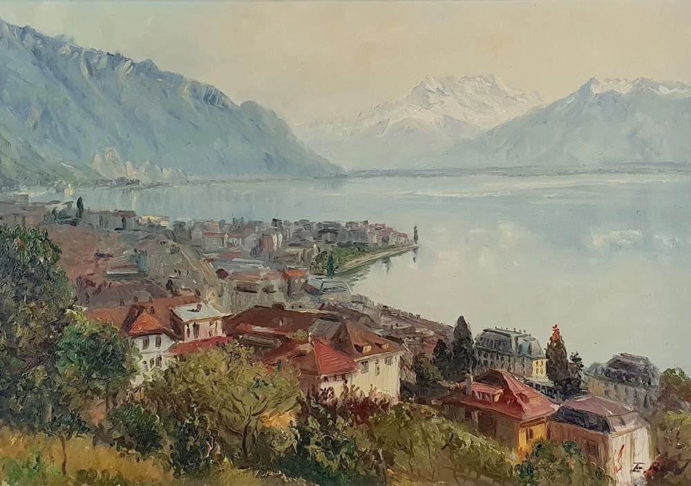 Veduta di un lago italiano